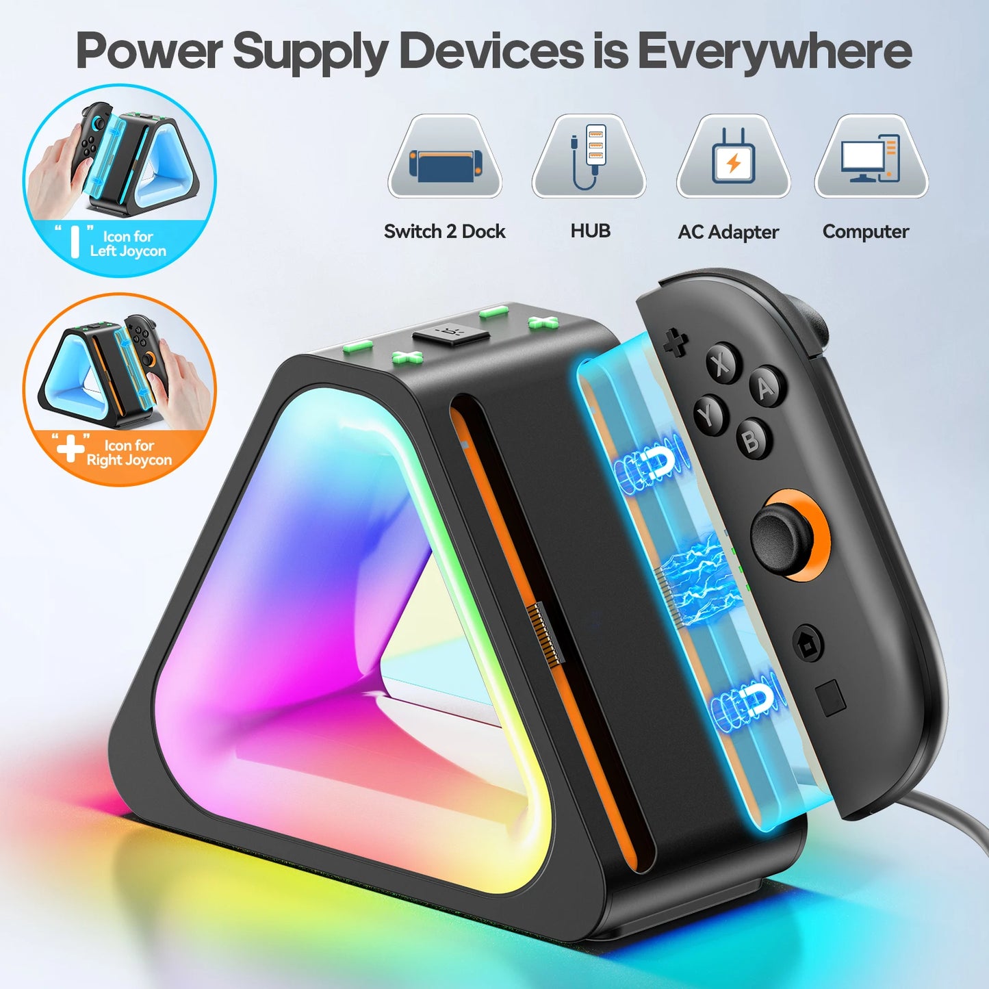 TriCharge™ Glow Dock – For Switch 2 Joy-Cons